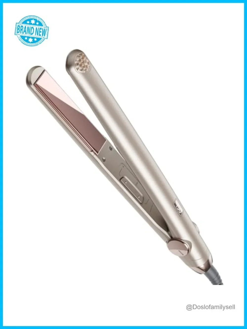 Titanium Flat Iron Hair Straightener & Curler 2 in 1 Travel Dual Voltage